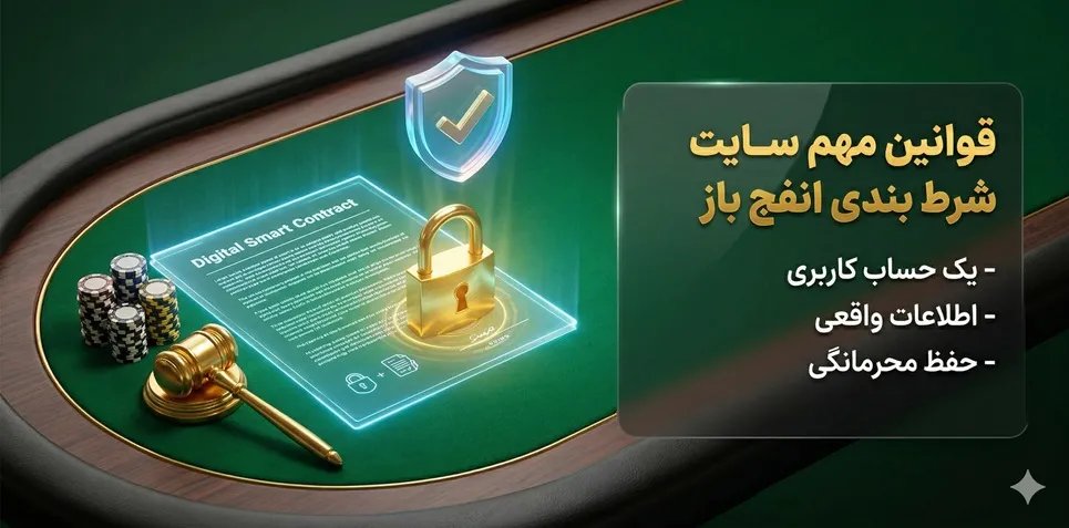قوانین مهم سایت شرط بندی انفج باز