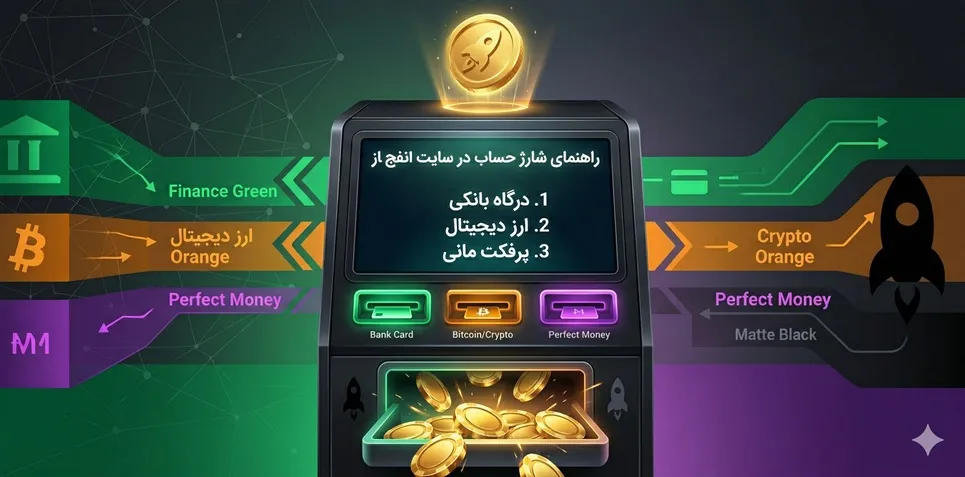 راهنمای شارژ حساب در سایت انفج باز